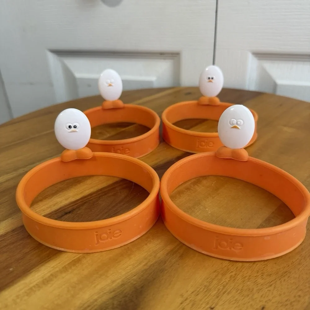Joie Roundy Silicone Egg Rings Molds Set Of 4 Kitchen Cooking Gadgets